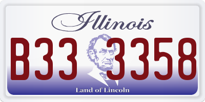 IL license plate B333358