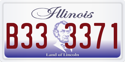 IL license plate B333371