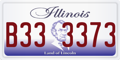 IL license plate B333373