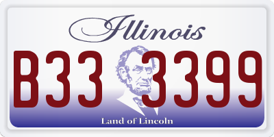 IL license plate B333399