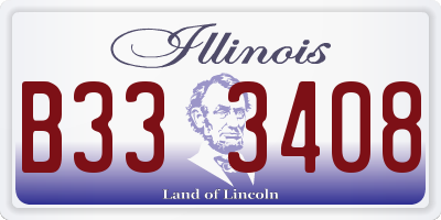 IL license plate B333408