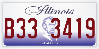 IL license plate B333419