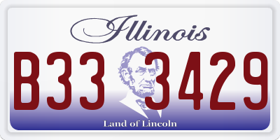 IL license plate B333429