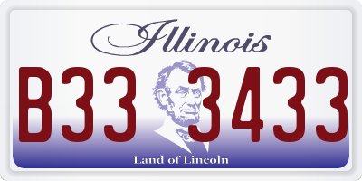 IL license plate B333433