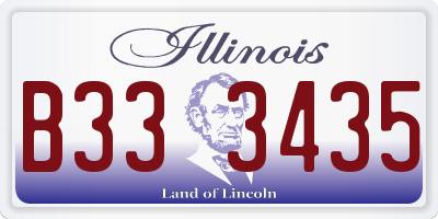 IL license plate B333435