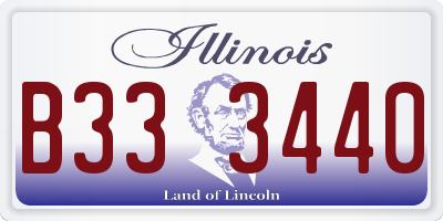 IL license plate B333440