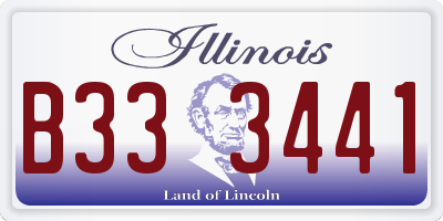 IL license plate B333441