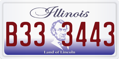 IL license plate B333443
