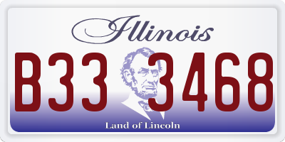 IL license plate B333468