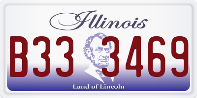 IL license plate B333469