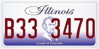 IL license plate B333470
