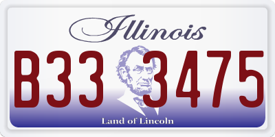 IL license plate B333475
