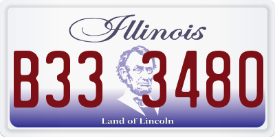 IL license plate B333480