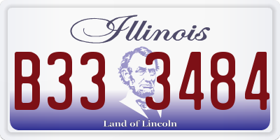 IL license plate B333484
