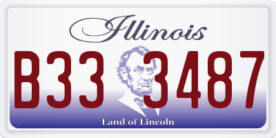 IL license plate B333487