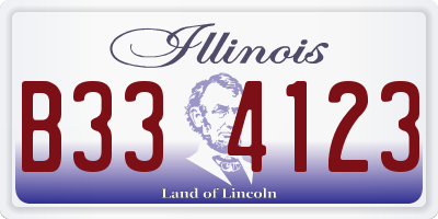 IL license plate B334123