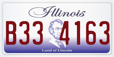 IL license plate B334163