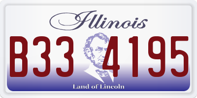 IL license plate B334195