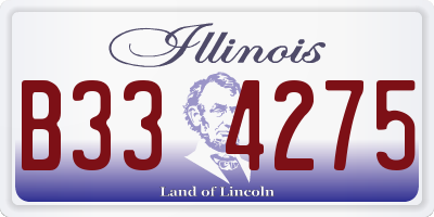 IL license plate B334275