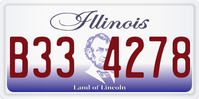 IL license plate B334278