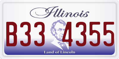 IL license plate B334355