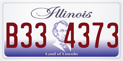 IL license plate B334373