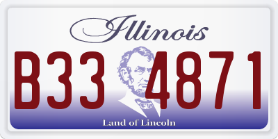IL license plate B334871