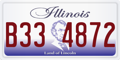 IL license plate B334872