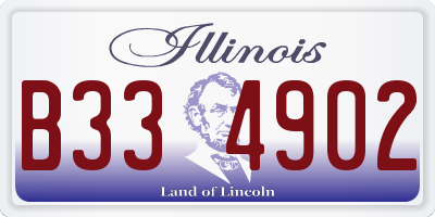 IL license plate B334902