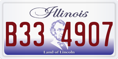 IL license plate B334907