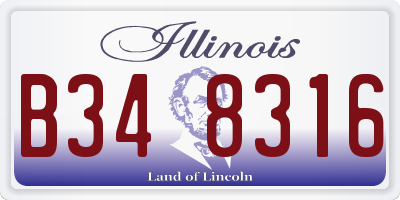 IL license plate B348316