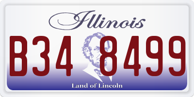 IL license plate B348499