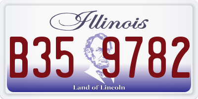 IL license plate B359782