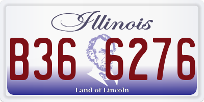 IL license plate B366276