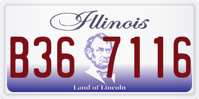 IL license plate B367116