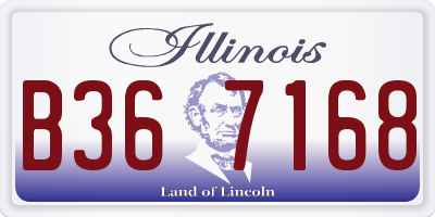 IL license plate B367168