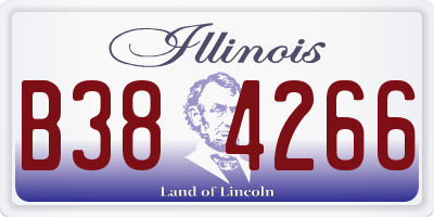 IL license plate B384266