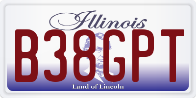 IL license plate B38GPT