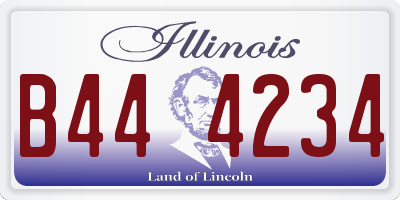 IL license plate B444234