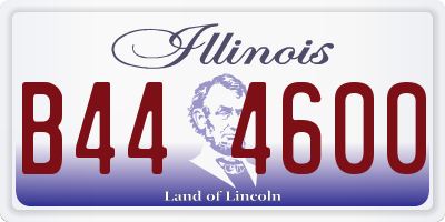 IL license plate B444600