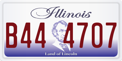 IL license plate B444707