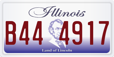 IL license plate B444917