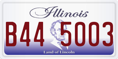 IL license plate B445003
