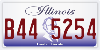IL license plate B445254