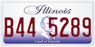 IL license plate B445289