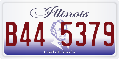 IL license plate B445379