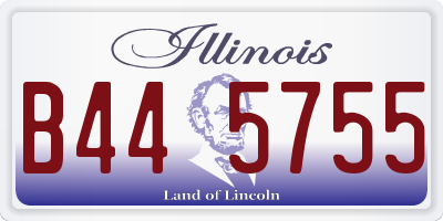 IL license plate B445755