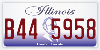 IL license plate B445958