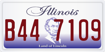 IL license plate B447109
