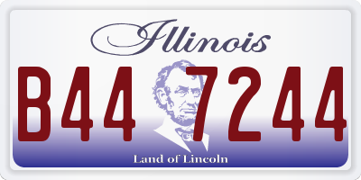 IL license plate B447244